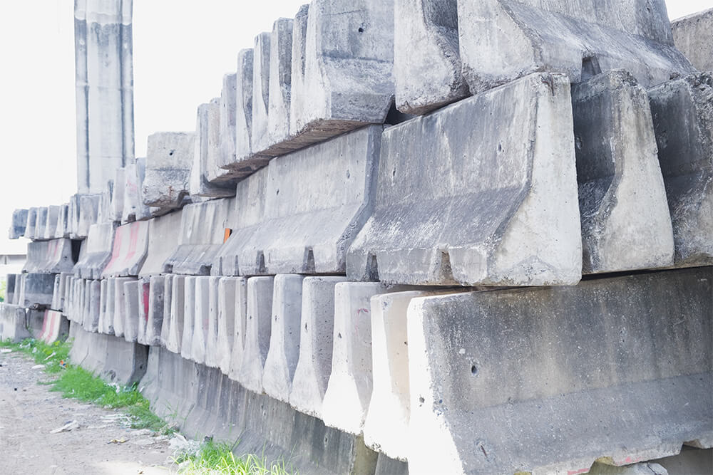 Concrete barriers Concrete barriers