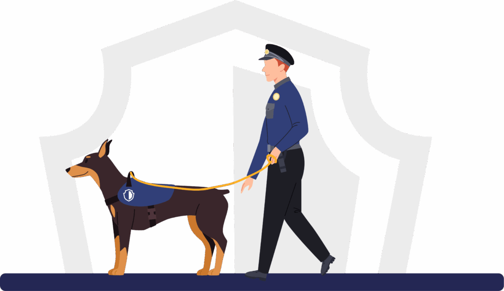 K9 guard dogs graphic
