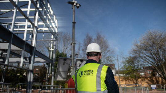 A Marpol employee checking a Marpol CCTV Tower