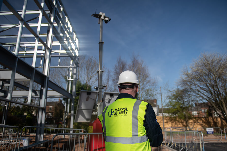 A Marpol employee checking a Marpol CCTV Tower