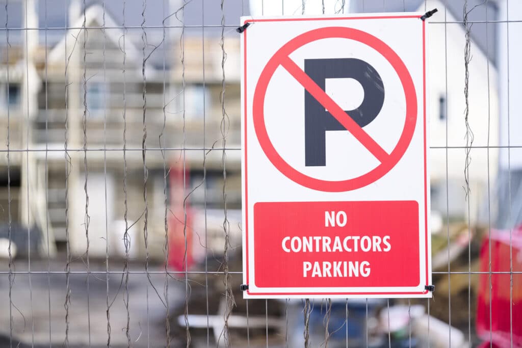 No Contractors Parking